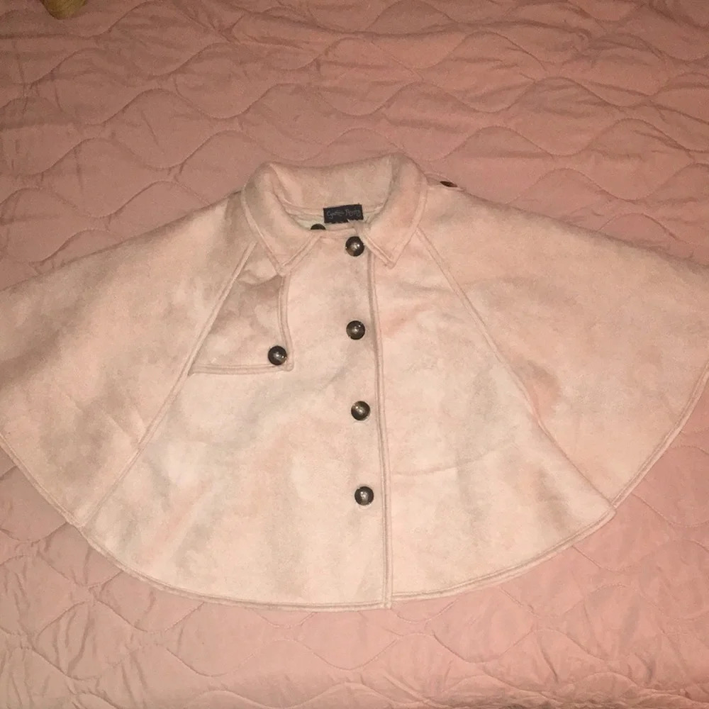 Cynthia Rowley Girls Pink Suede like Cape